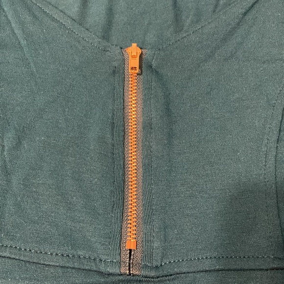 Venus size medium teal blouse with gold zipper - Picture 2 of 5